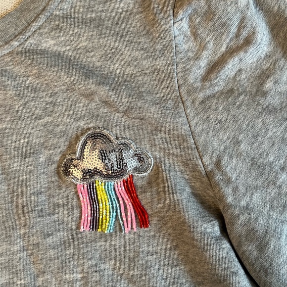 Women’s Kate Spade grey sweater with rainbow beaded cloud - Picture 2 of 5